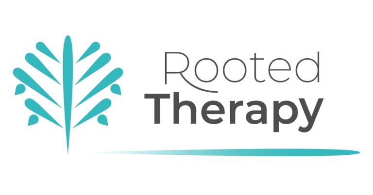 Rooted Therapy Logo White Background